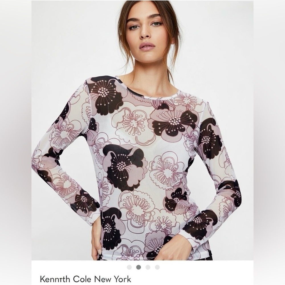 🖤🌸 Kenneth Cole Sheer Top